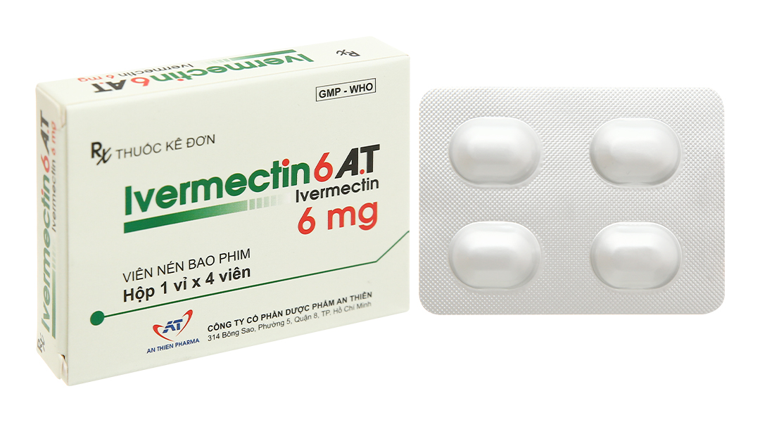 Ivermectin 6 A.T trị giun sán (1 vỉ x 4 viên) 04/2023 - Nhathuocankhang.com