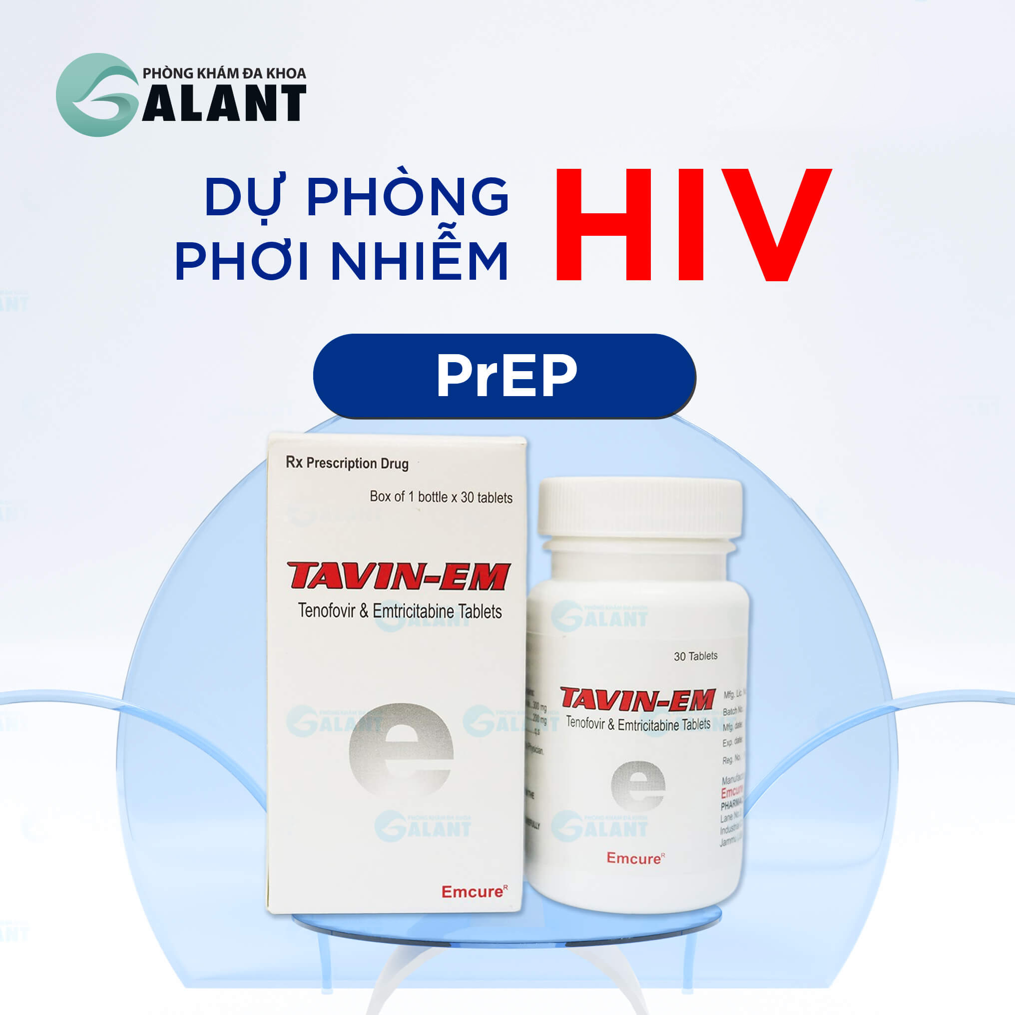 Tavin EM - Thuốc dự phòng trước phơi nhiễm HIV (PrEP)
