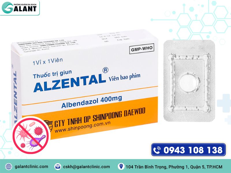 Albendazol 400mg hiệu ALZENTAL