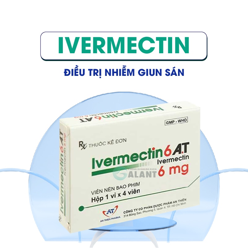 Thuốc Ivermectin 6mg (Vỉ 4 viên): điều trị ký sinh trùng