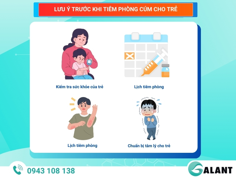 Lưu ý trước khi tiêm phòng cúm cho trẻ