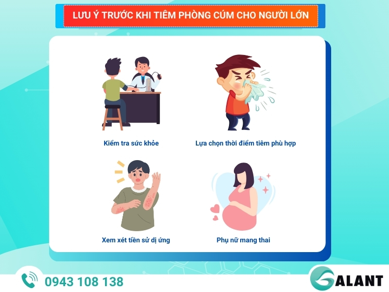 Lưu ý trước khi tiêm phòng cúm cho người lớn