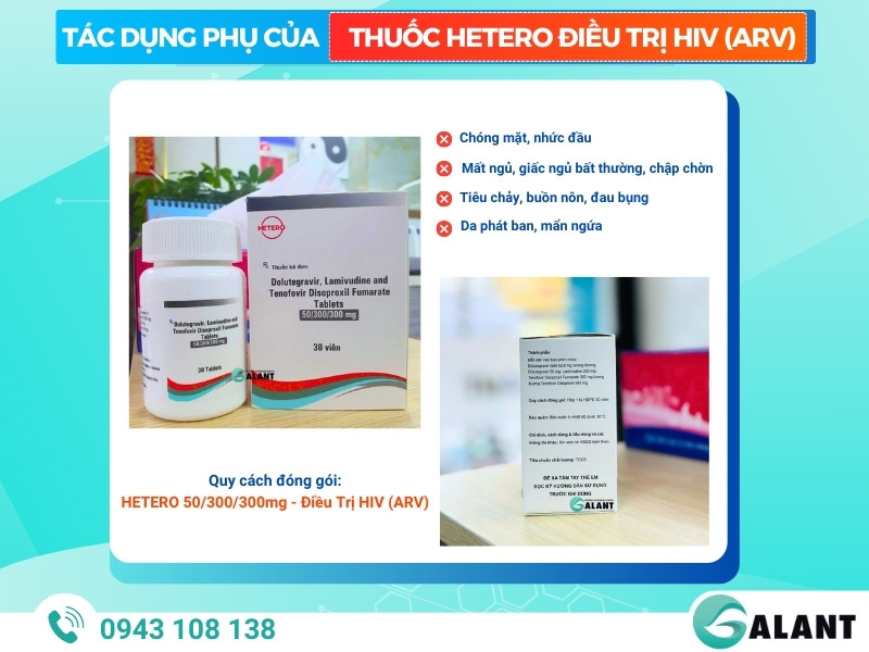 Tác dụng phụ của thuốc Hetero ARV cần lưu ý