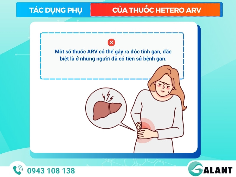 Tác dụng phụ ARV Hetero nghiêm trọng cần theo dõi 