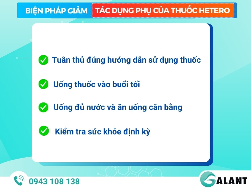 Biện pháp giảm tác dụng phụ của ARV HETERO