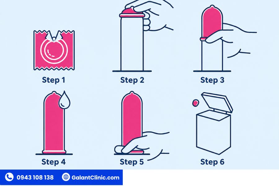 Hướng Dẫn Sử Dụng Bao Cao Su Đúng Cách: Tránh Rủi Ro 100% 2 Các Bước Đeo Bao Cao Su Đúng Cách